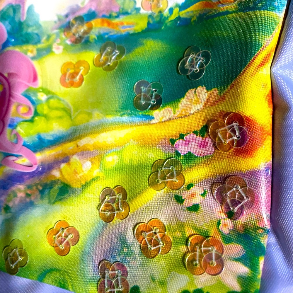 MY LITTLE PONY NWOT VINTAGE 2004 MINI HAND BAG EMBOSSED, SEQUINS, LAVENDER - Picture 14 of 15
